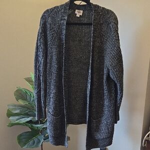 Women's Charcoal Gray Open-Front Cardigan XL